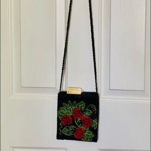 ERMO Collection Beaded Ladybug Crossbody Purse